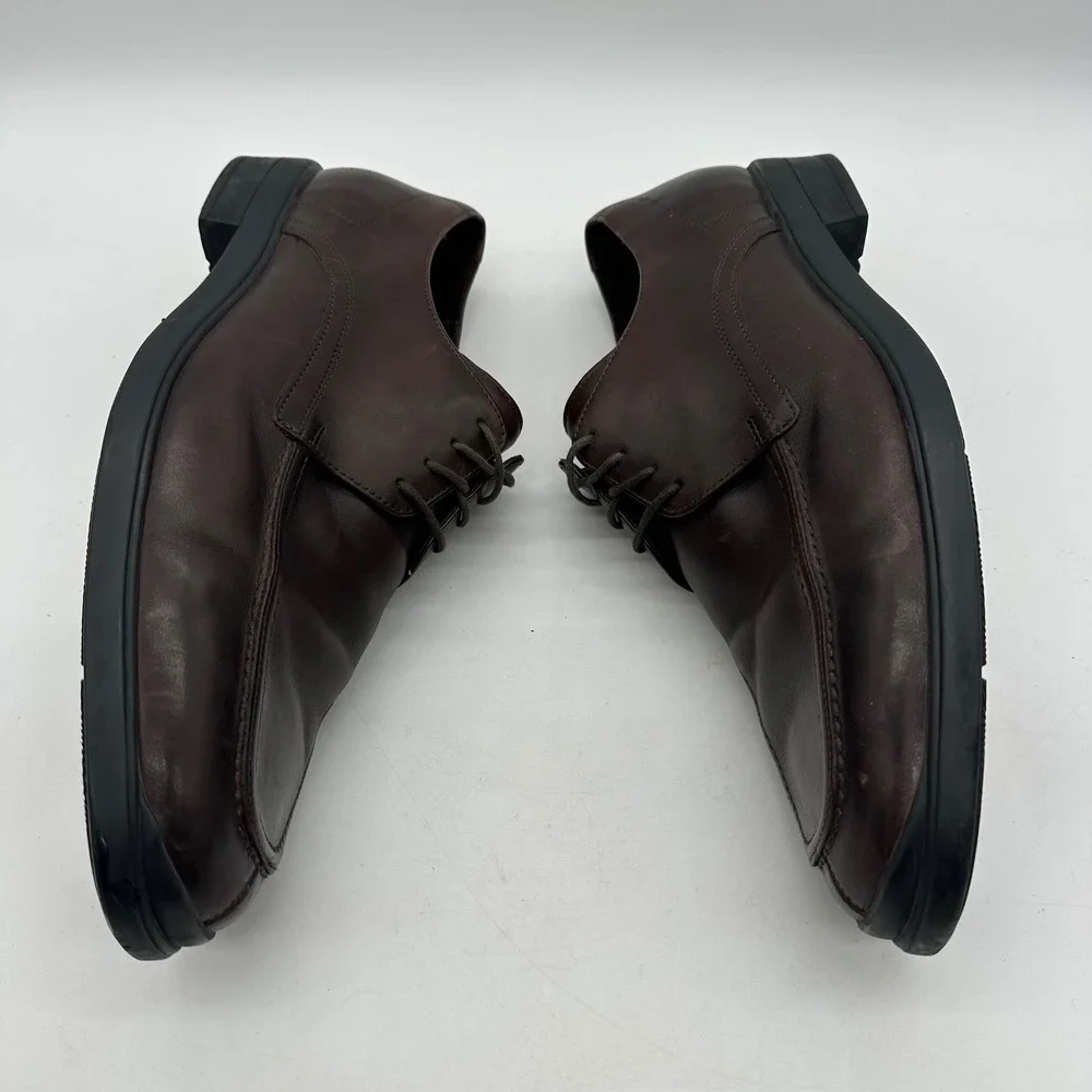 Cole Haan C10697 Mens 13 M Nike Air Giraldo Brown Leather Apron Toe‎ Dress Shoes
